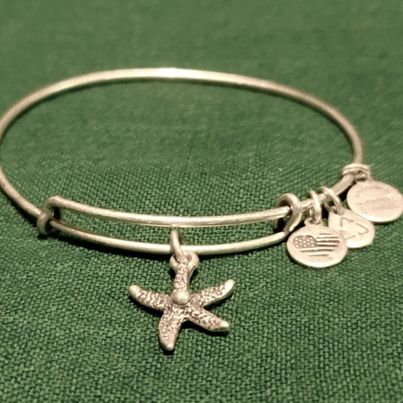 Alex & Ani Silver Starfish Charm Bangle - Picture 6 of 7